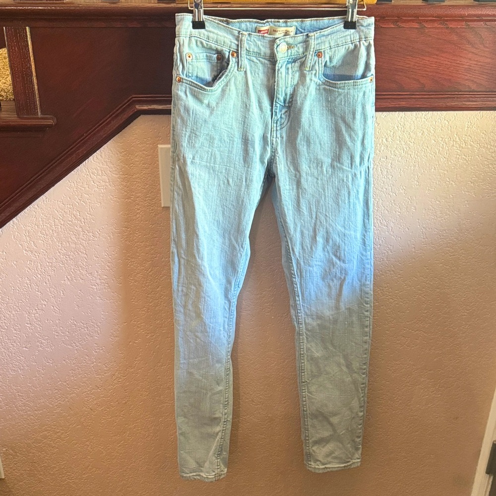 Levi's 502 Taper Regular Men's Jeans in Light Blue 28W X 28L Casual Denim Pants